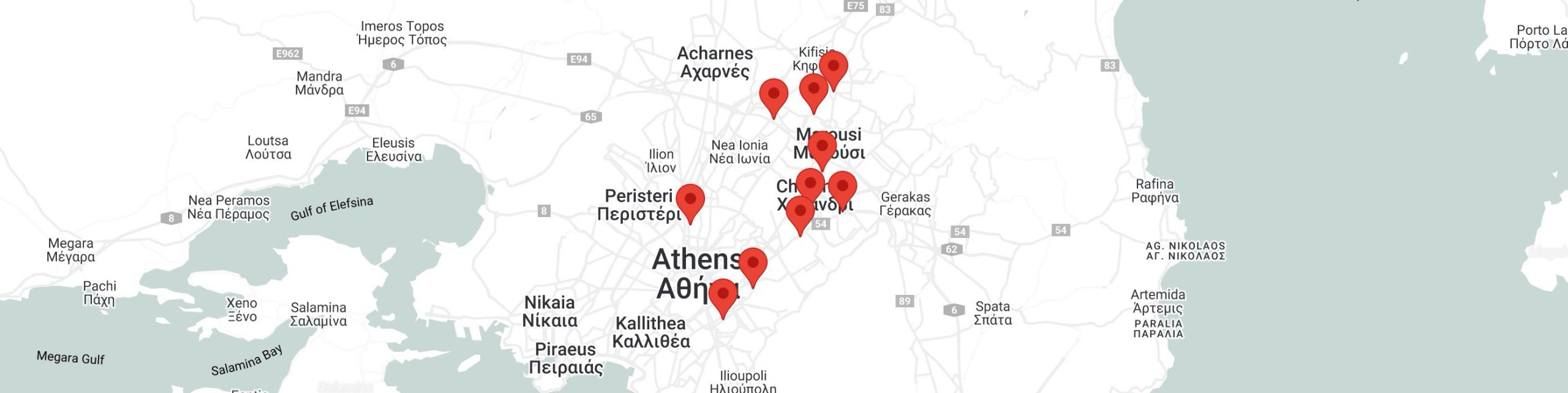 Οι μονάδες φροντίδας ηλικιωμένων Ίριδα στον χάρτη